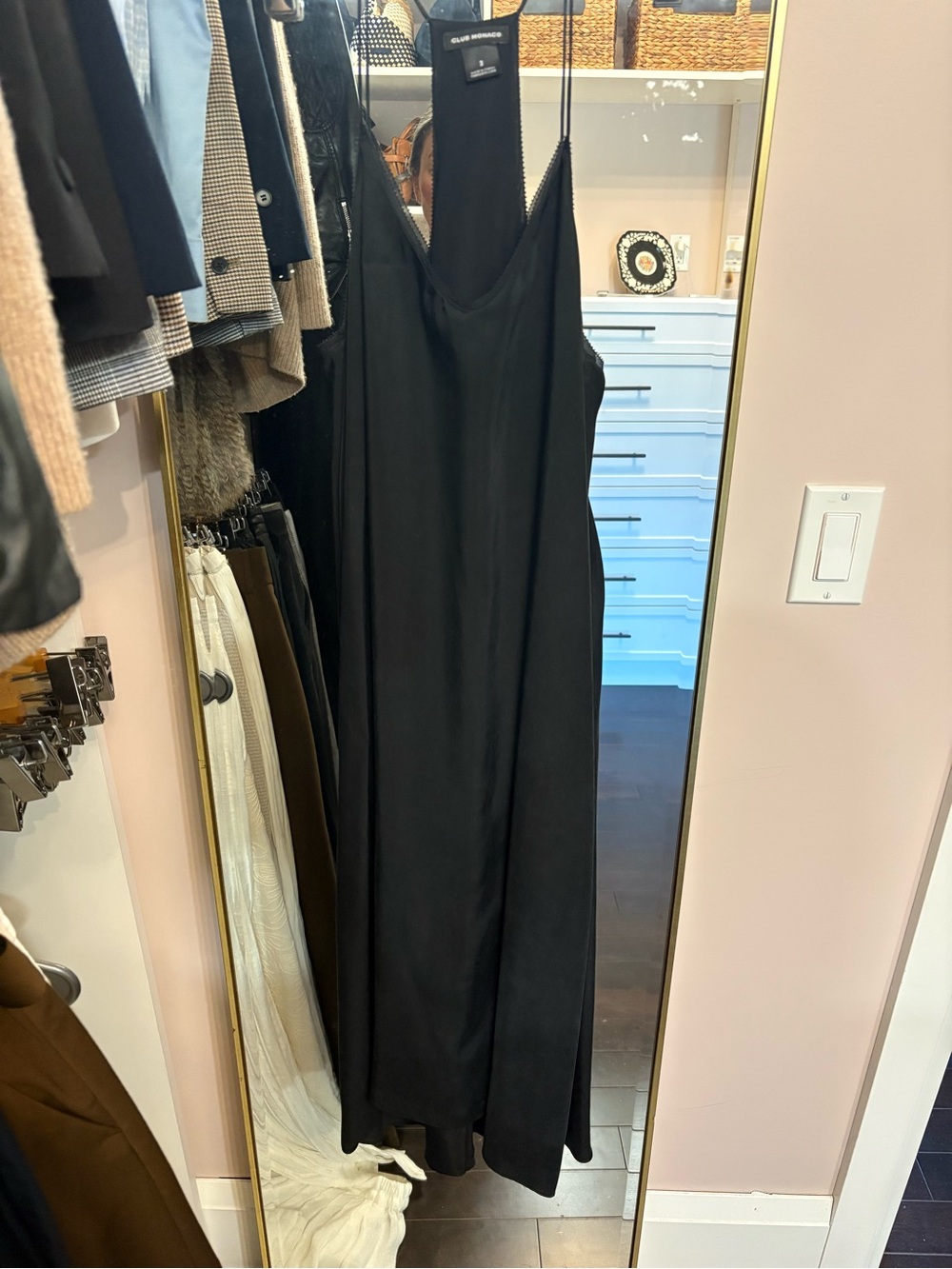 Club Monaco Black Dress - Minimalist Midi